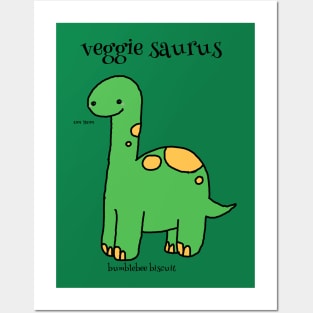 veggie saurus by bumblebee biscuit Posters and Art